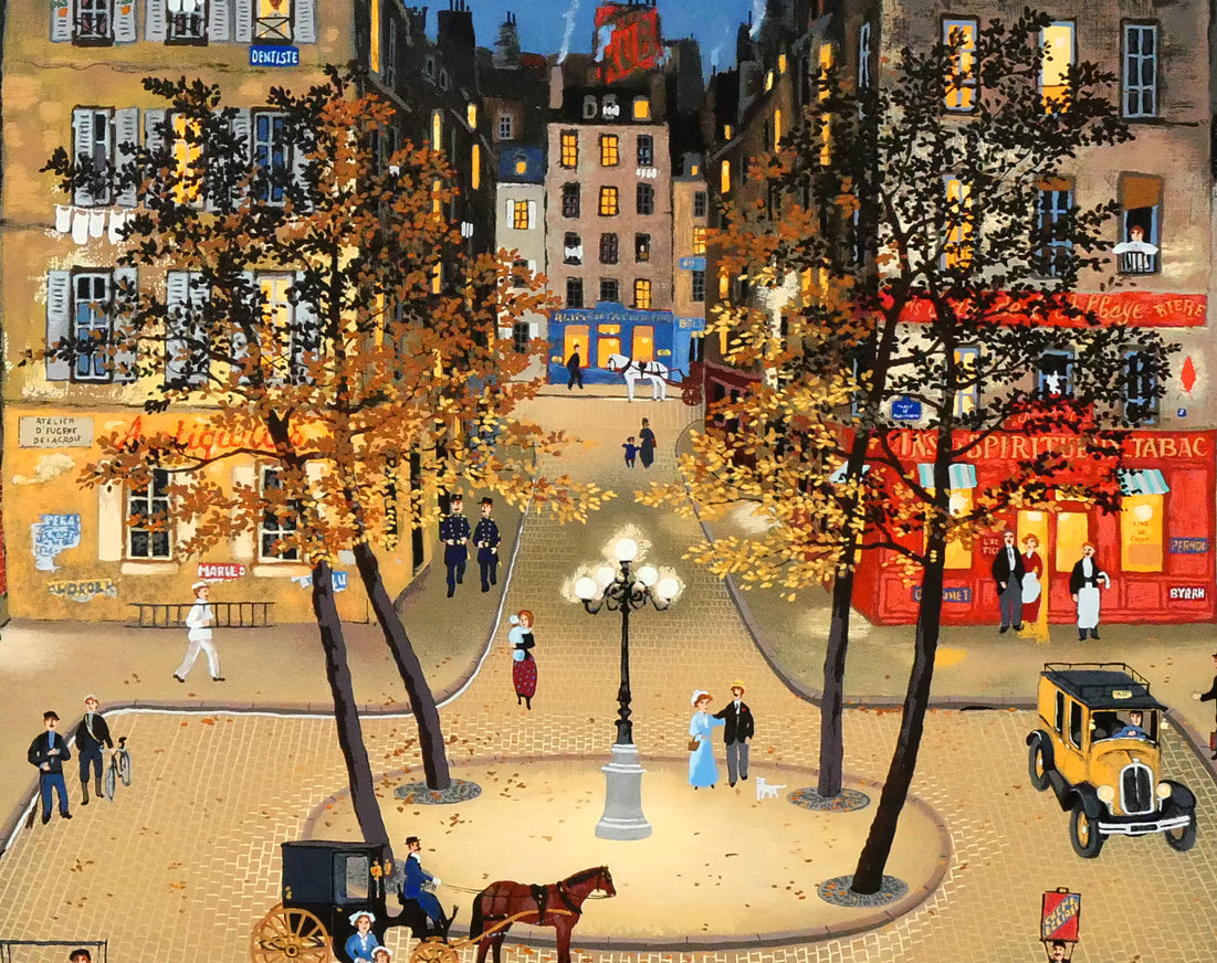 ミッシェル ドラクロワ「パリス アイ ラブ」キャンバスにシルク