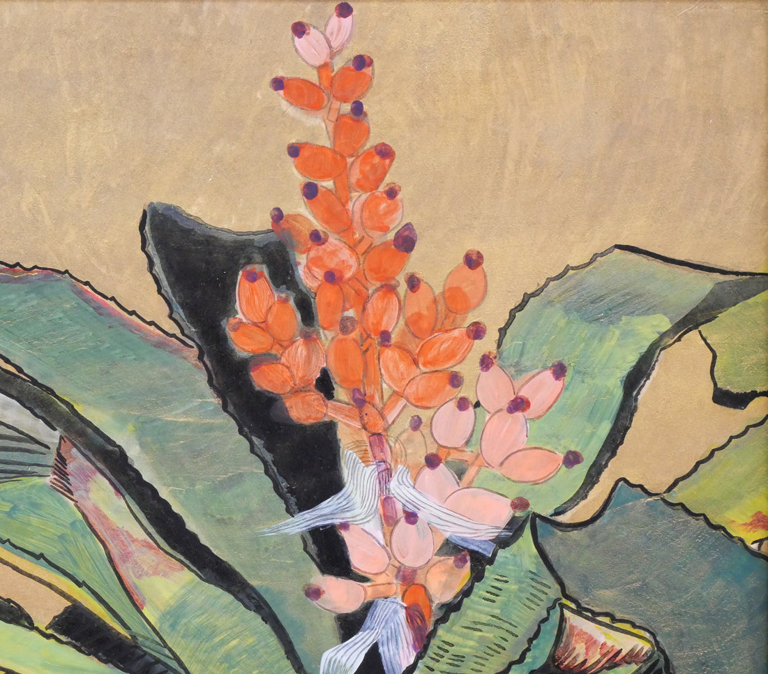 片岡球子「はな」日本画・M15号 絵画買取・販売の小竹美術