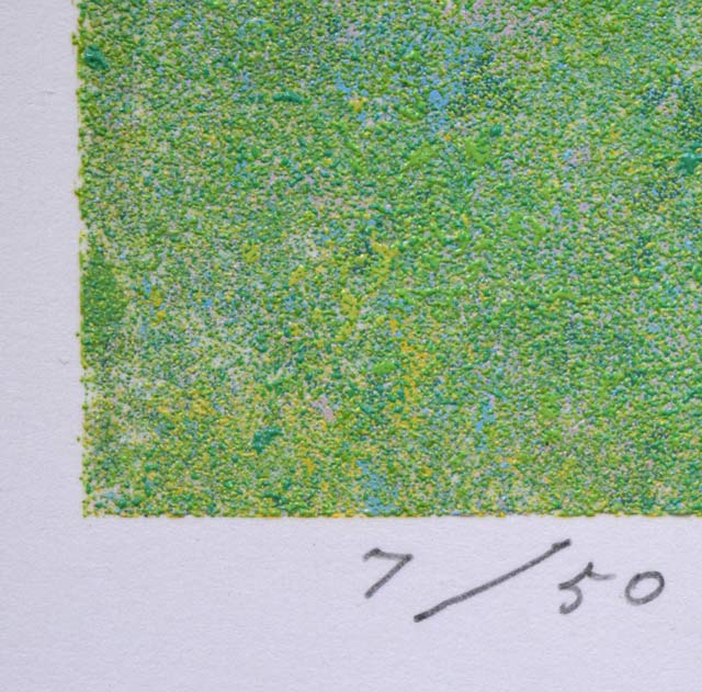 勝田幸男「新緑祇王寺（京都）」粒画 絵画買取・販売の小竹美術