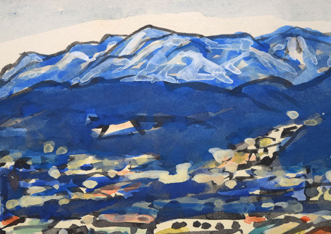 特価 浜の風景 水彩画 F30号(72.7✕91cm) 特価 浜の風景 水彩画 F30号