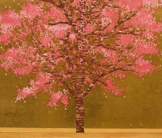 並木一「花みず木-1」木版画 絵画買取・販売の小竹美術