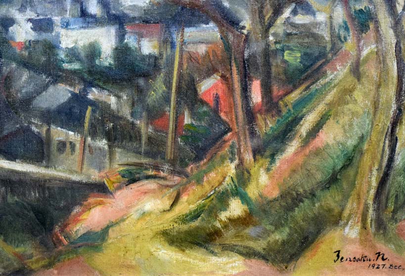 中村善策「北海道風景画」油絵・F20号 絵画買取・販売の小竹美術