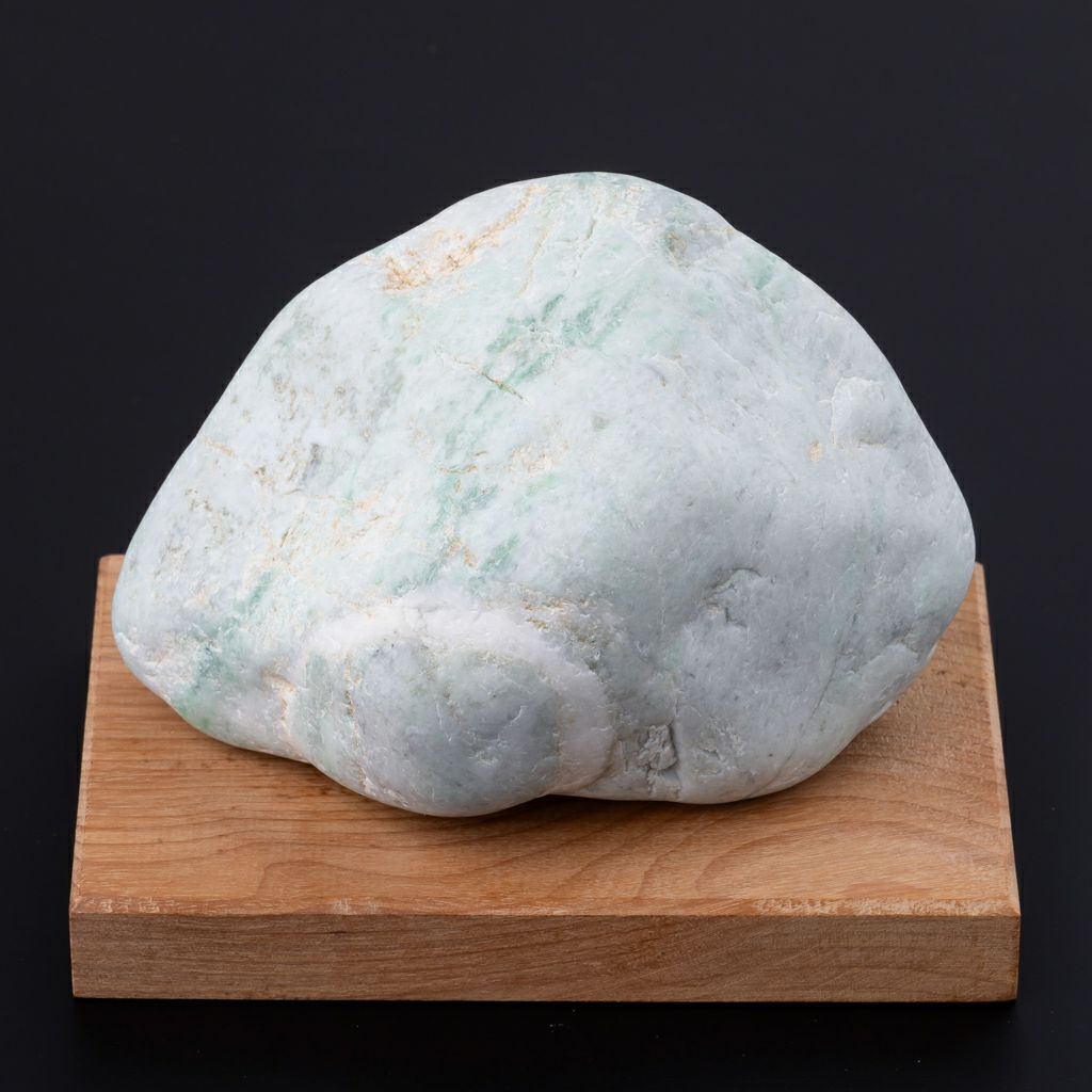 川石・姫川産・769g】（高品質淡緑色ヒスイ）糸魚川天然翡翠原石