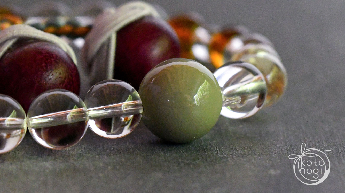 アラシャンジャスパー - 天然石で作るお守りブレスレット、お守り数珠