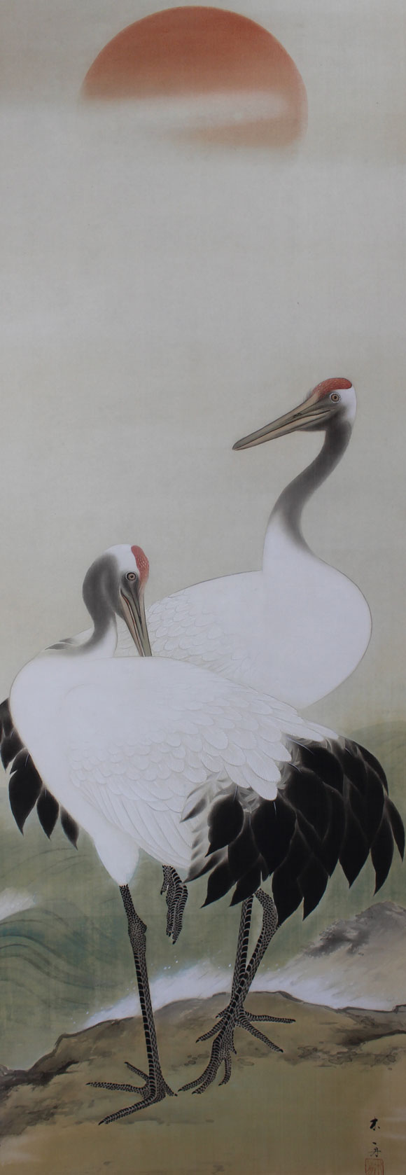 旭日双鶴｜新・古美術 高美堂（こうびどう）｜掛軸販売・通販・買取