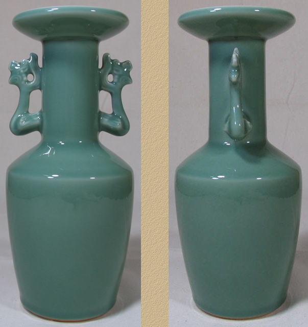 砧青磁鳳凰耳花瓶｜新・古美術 高美堂（こうびどう）｜掛軸販売・通販