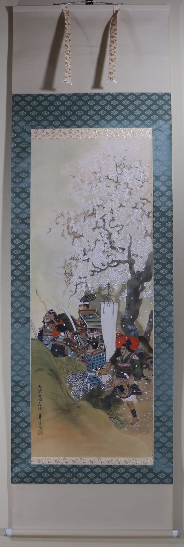 桜に武者｜新・古美術 高美堂（こうびどう）｜掛軸販売・通販・買取