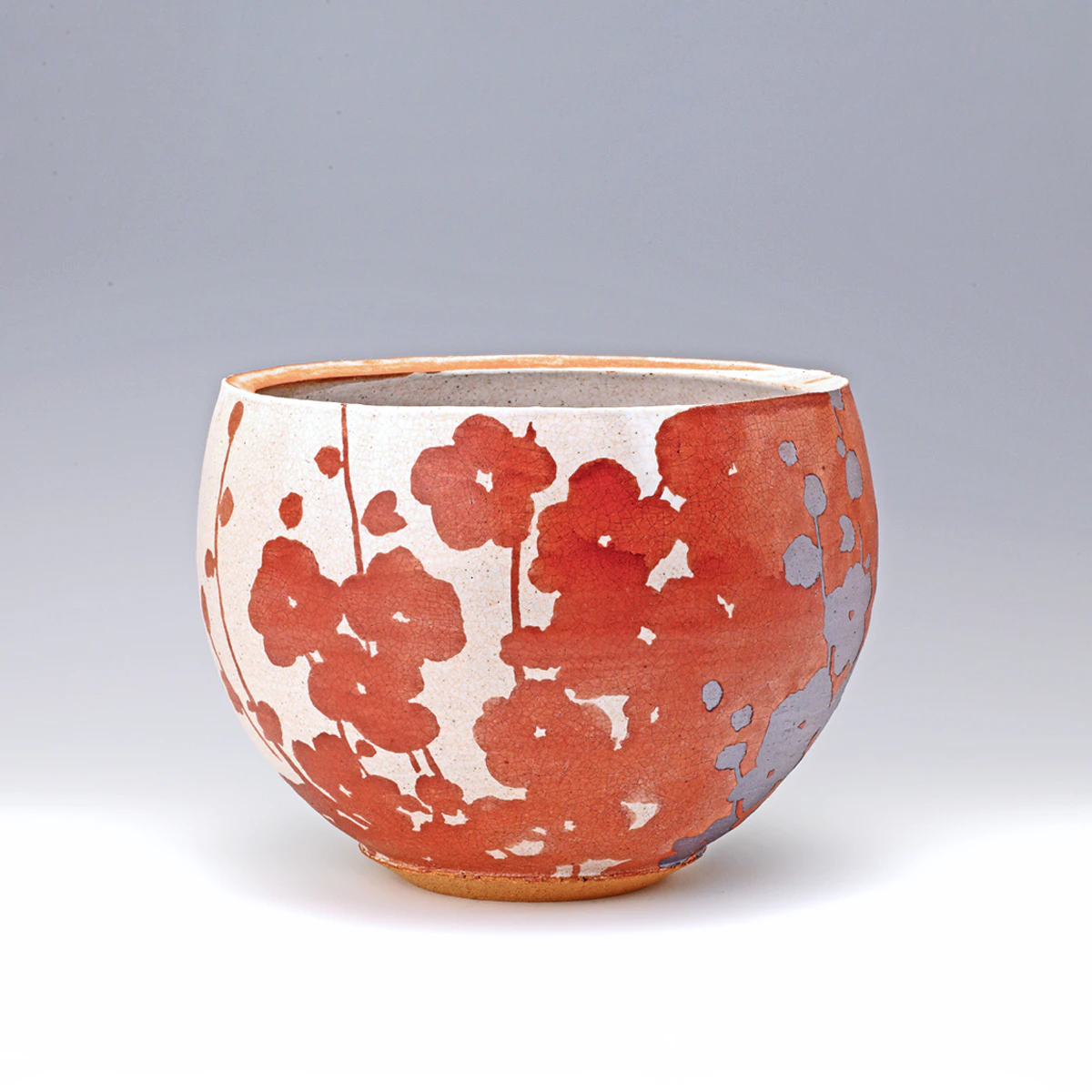 珐琅彩 胭脂紅地 梅花文 盃 一対｜陶磁器｜精巧作り A fine ruby