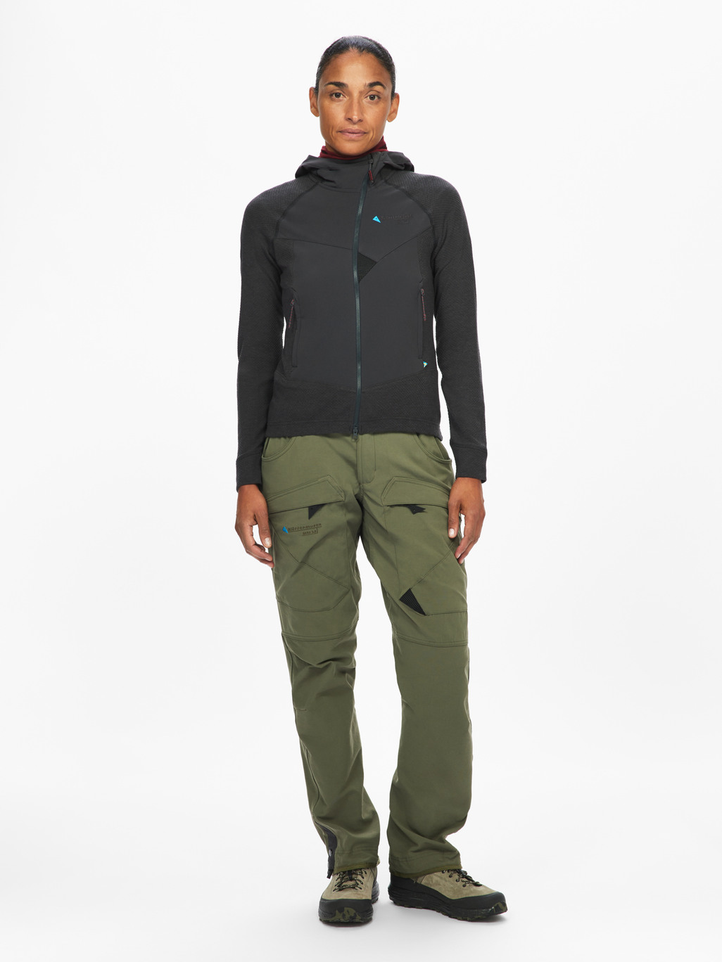 Klättermusen Hugin Zip Hoodie W's | Amaranth Red-Burnt Lava