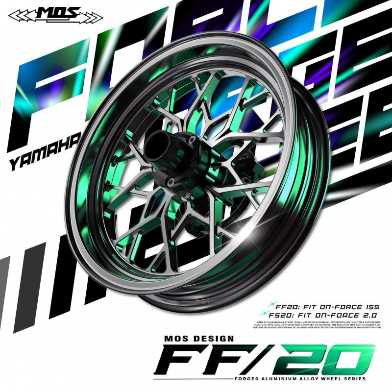 MOS 鍛造アルミホイール前後セット【FF-20】マジェスティS/SMAX/FORCE