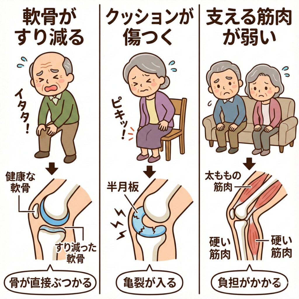 膝が痛くて立ち上がれない時は何科に行くべき？整形外科専門医が教える