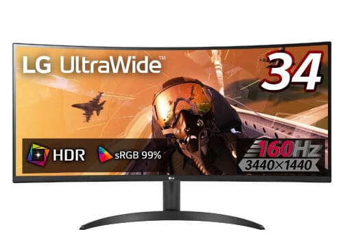 34WP60C-B 34レビュー／LGの新しい曲面ウルトラワイドモニター