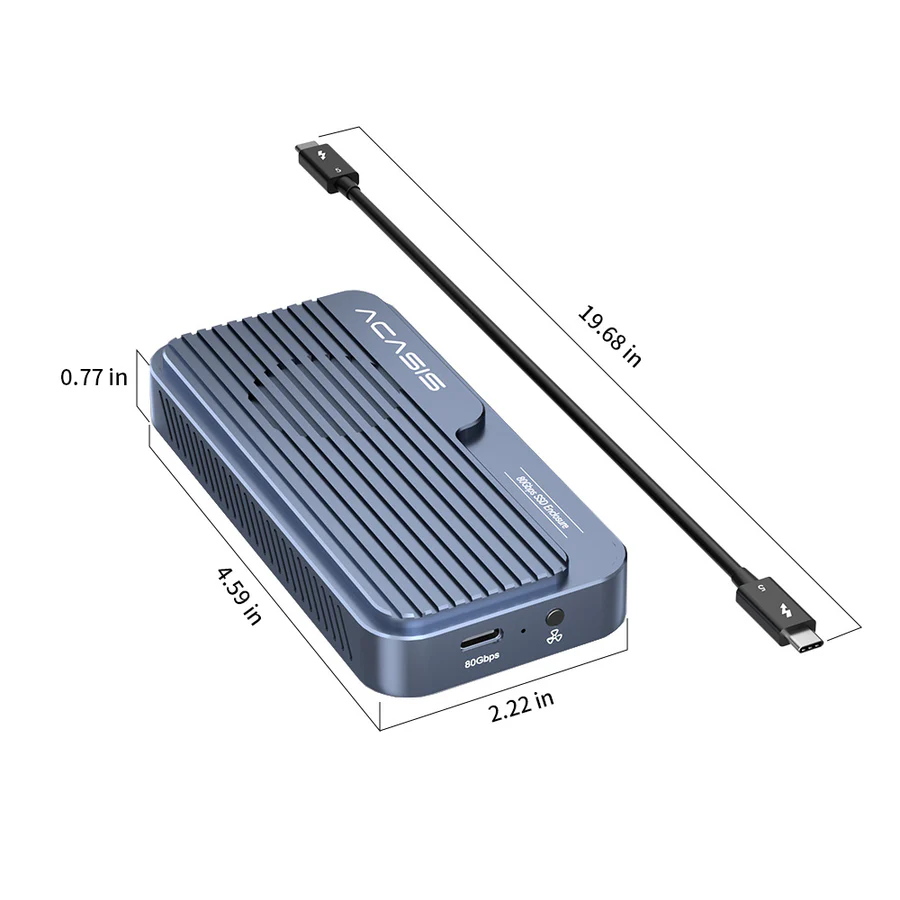 ACASIS 80Gbps M.2 NVMe SSD Enclosure with intel Certified