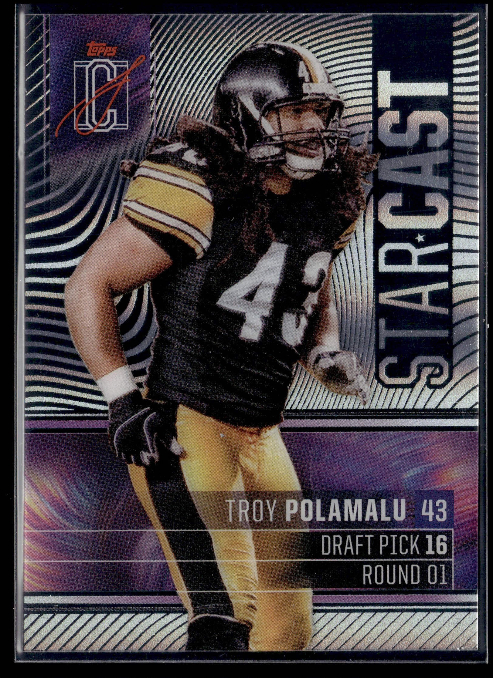 2025 Topps Signature Troy Polamalu Pittsburgh Steelers #SC-13 Star
