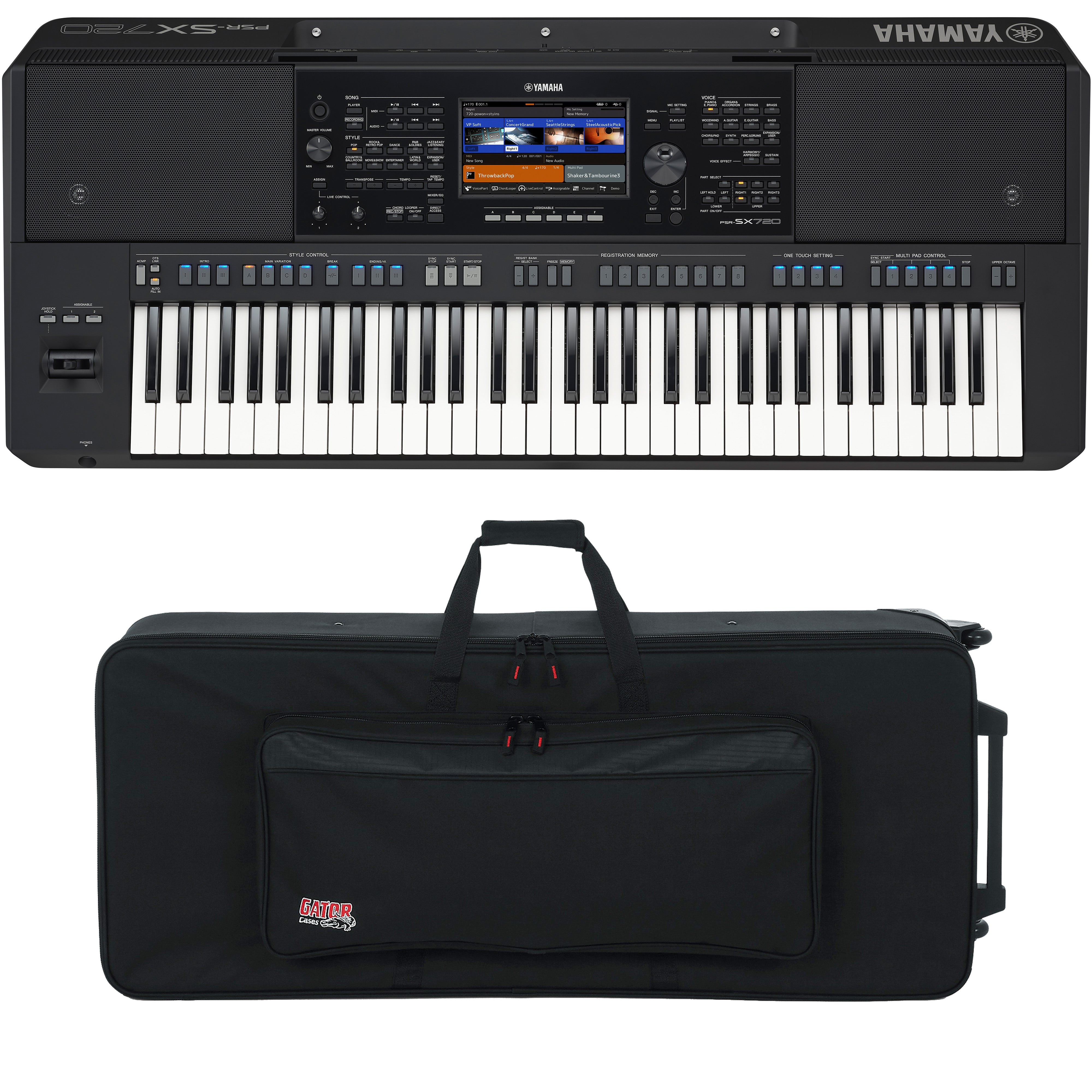 Yamaha PSR-SX720 61-key Arranger Keyboard CARRRY BAG KIT – Kraft Music