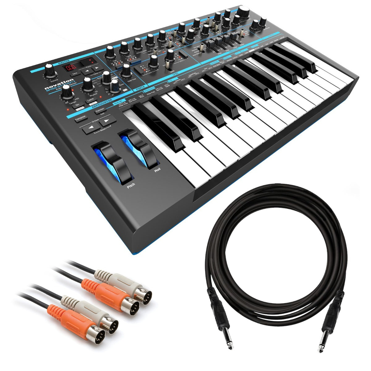 Novation Bass Station II Monophonic Analog Synthesizer CABLE KIT