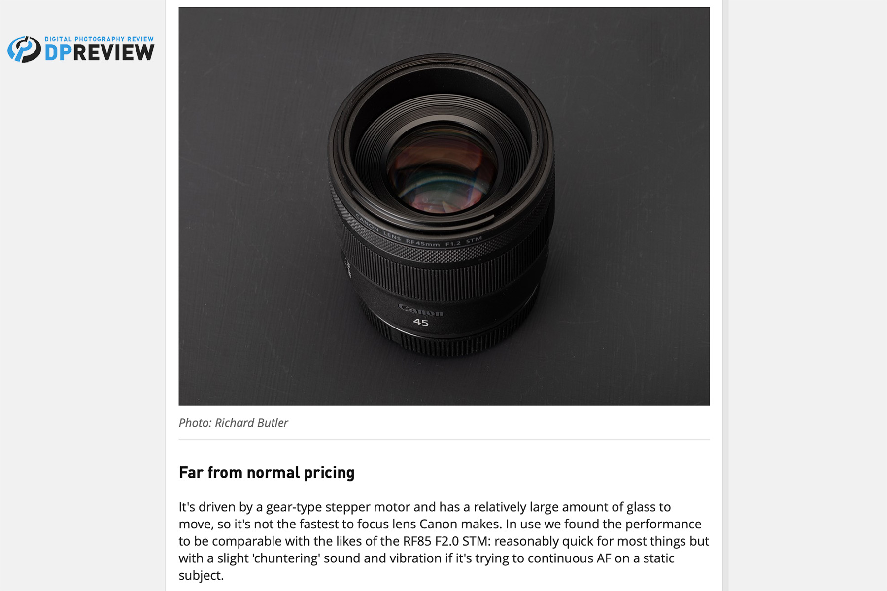 RF 45mm F1.2 STM | クマデジタル