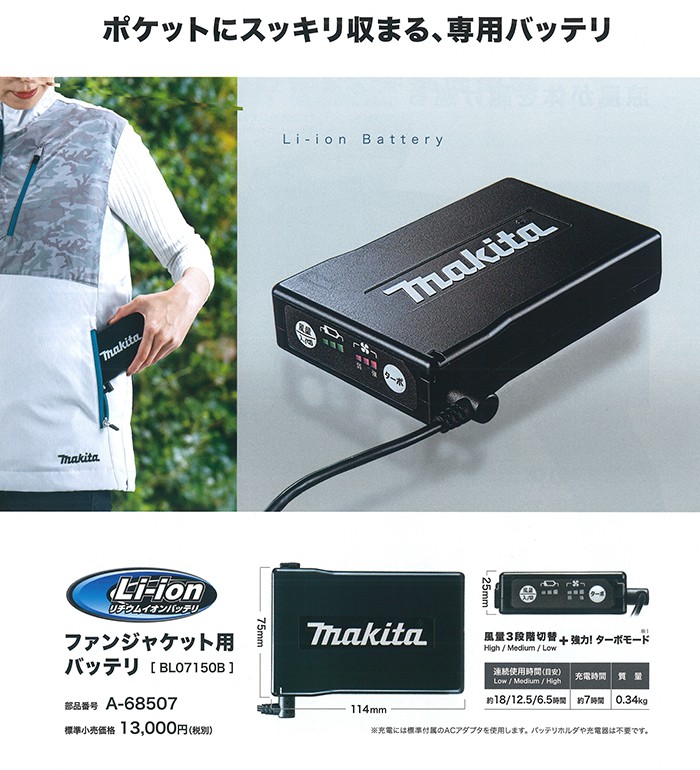 FJ419DZ マキタ 充電式ファンジャケット フルハーネス対応 【徹底解説