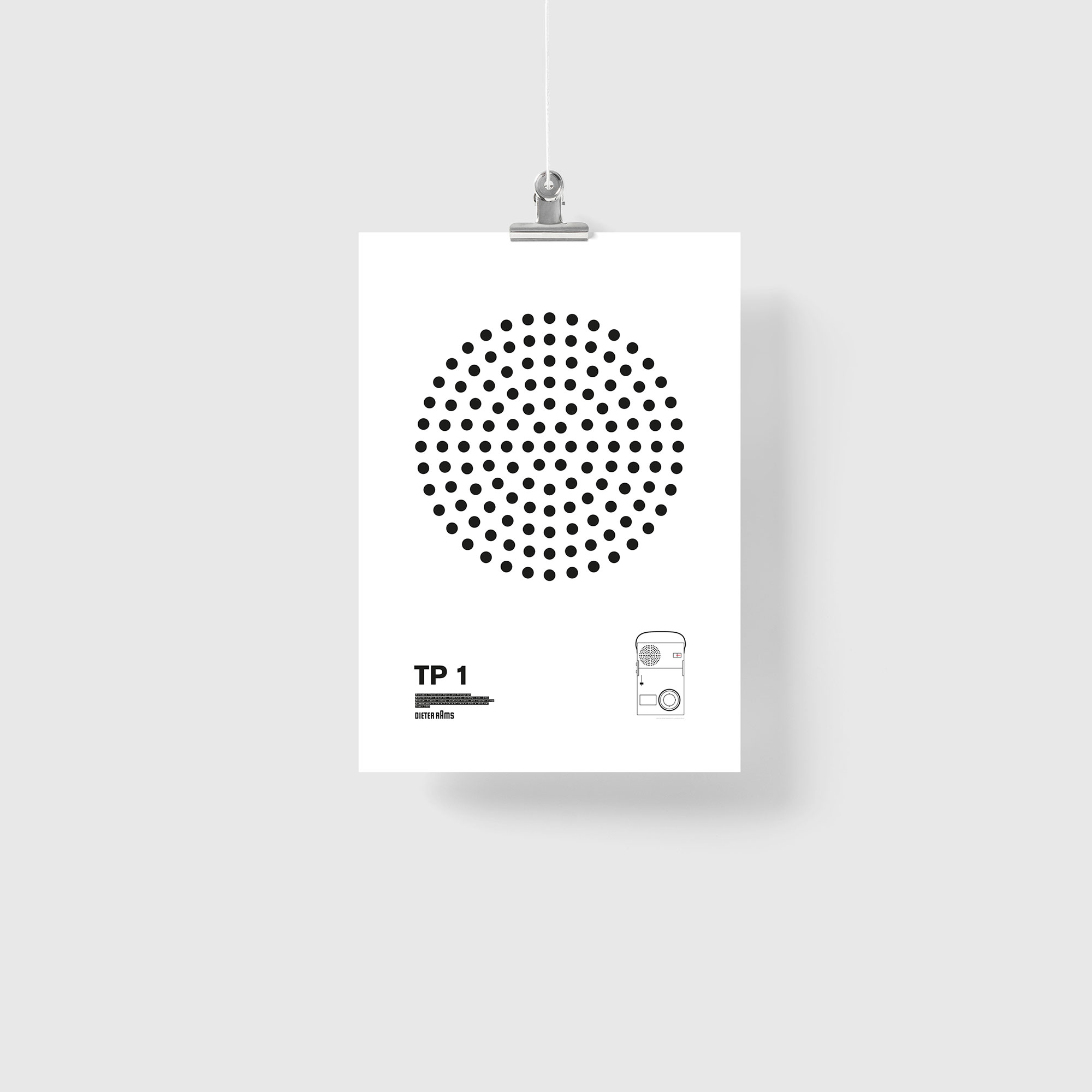 Braun TP1 Portable Transistor Radio and Phonograph Illustration