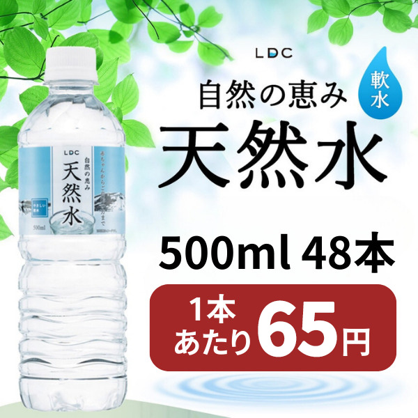 国産天然水 500ml×48本(24本×2箱) ［送料無料］[同梱不可] やさしいお