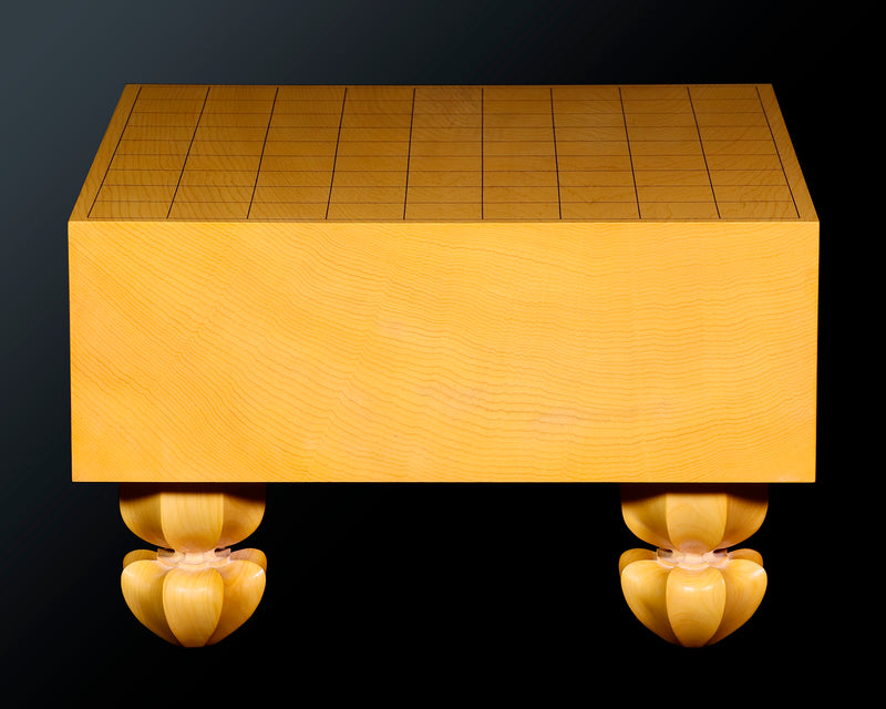 盤師 吉田寅義製作 日本産本榧 脚付将棋盤 木裏5.8寸 No.84002F *訳有