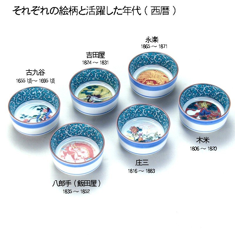 九谷焼 組盃 時代絵 | 九谷なごみ - 伊野正峰株式会社