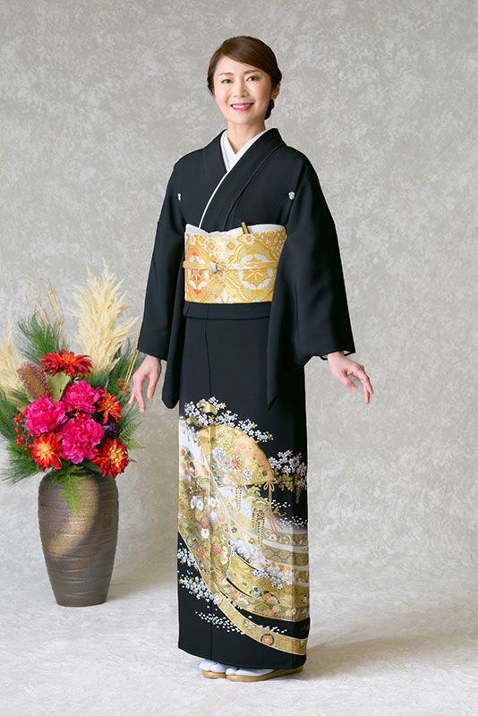 留袖レンタル フルセット 桂由美 金彩花 檜扇 雪輪｜京都 KIMONO STYLE