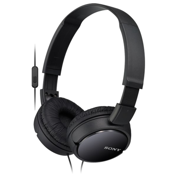 Casti SONY MDR-ZX110APB, Cu Fir, On-Ear, Microfon, negru