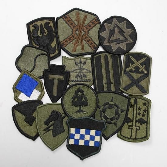 10枚セット】アメリカ軍 ミリタリー OD 部隊章ワッペン 新品 BRANCH-GN