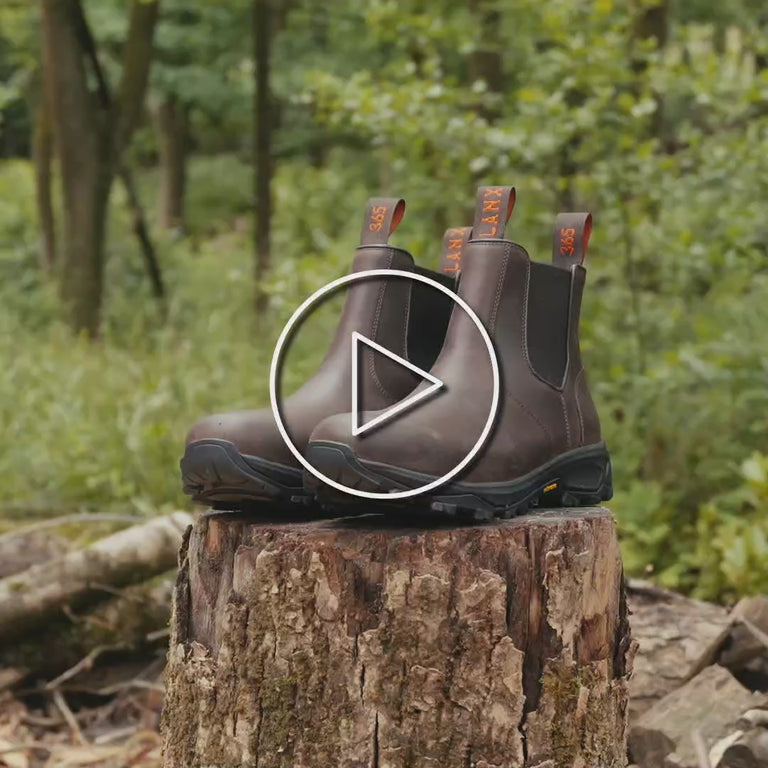 Men's - Brown Distressed - Water Resistant - Leather - Vibram