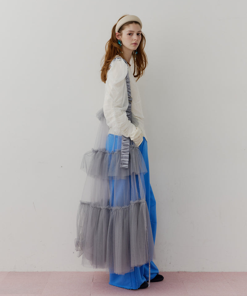 J1U by LA BELLE ETUDE】シースルーボリュームチュールデザインジレ