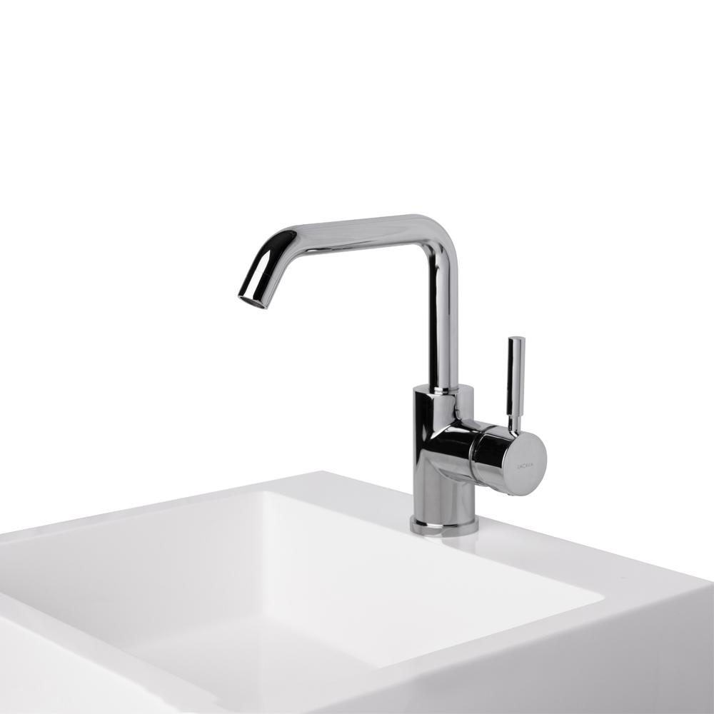 1580S.1 – Cigno Deck Mount Single Hole Bathroom Faucet | LACAVA