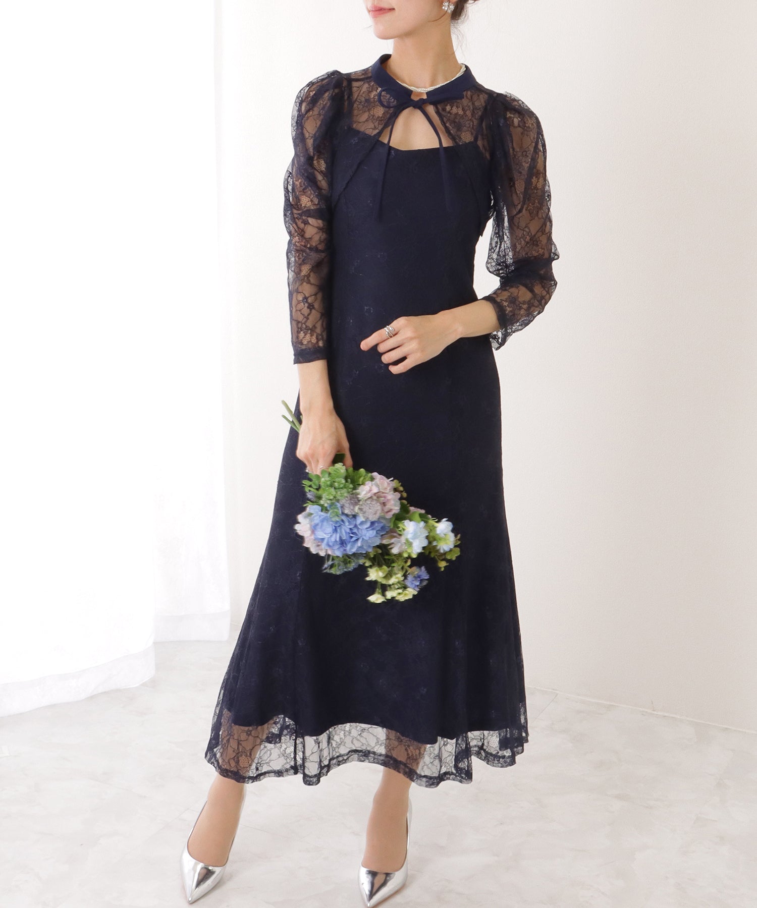 3WAY レース ボレロ付き キャミソール ワンピース – Lace Ladies