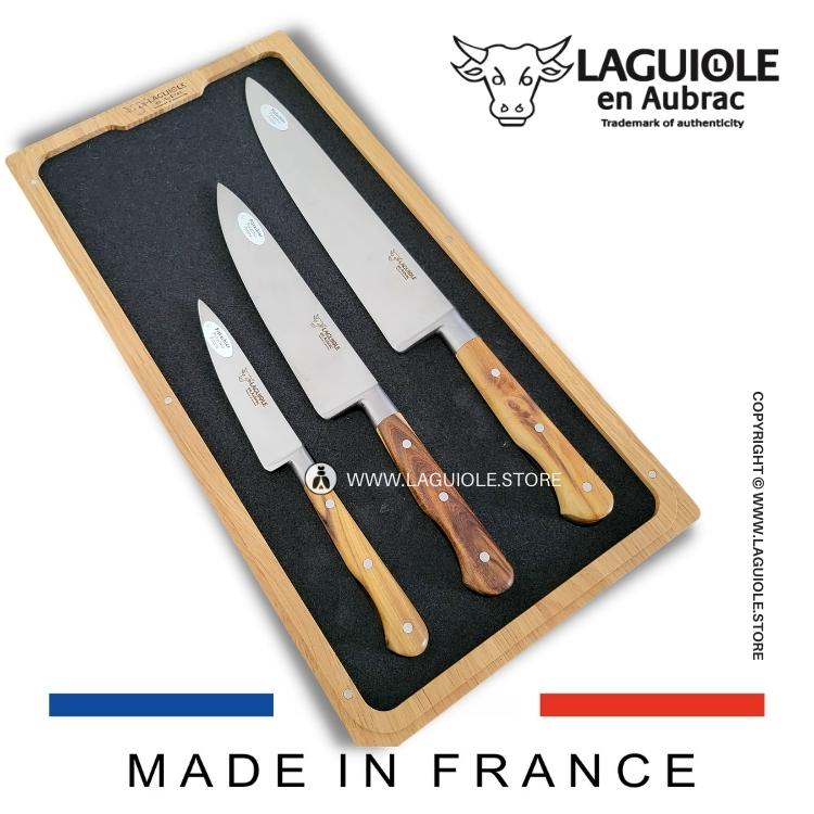 Classic Laguiole Kitchen Knife Set - Pistachio wood handles