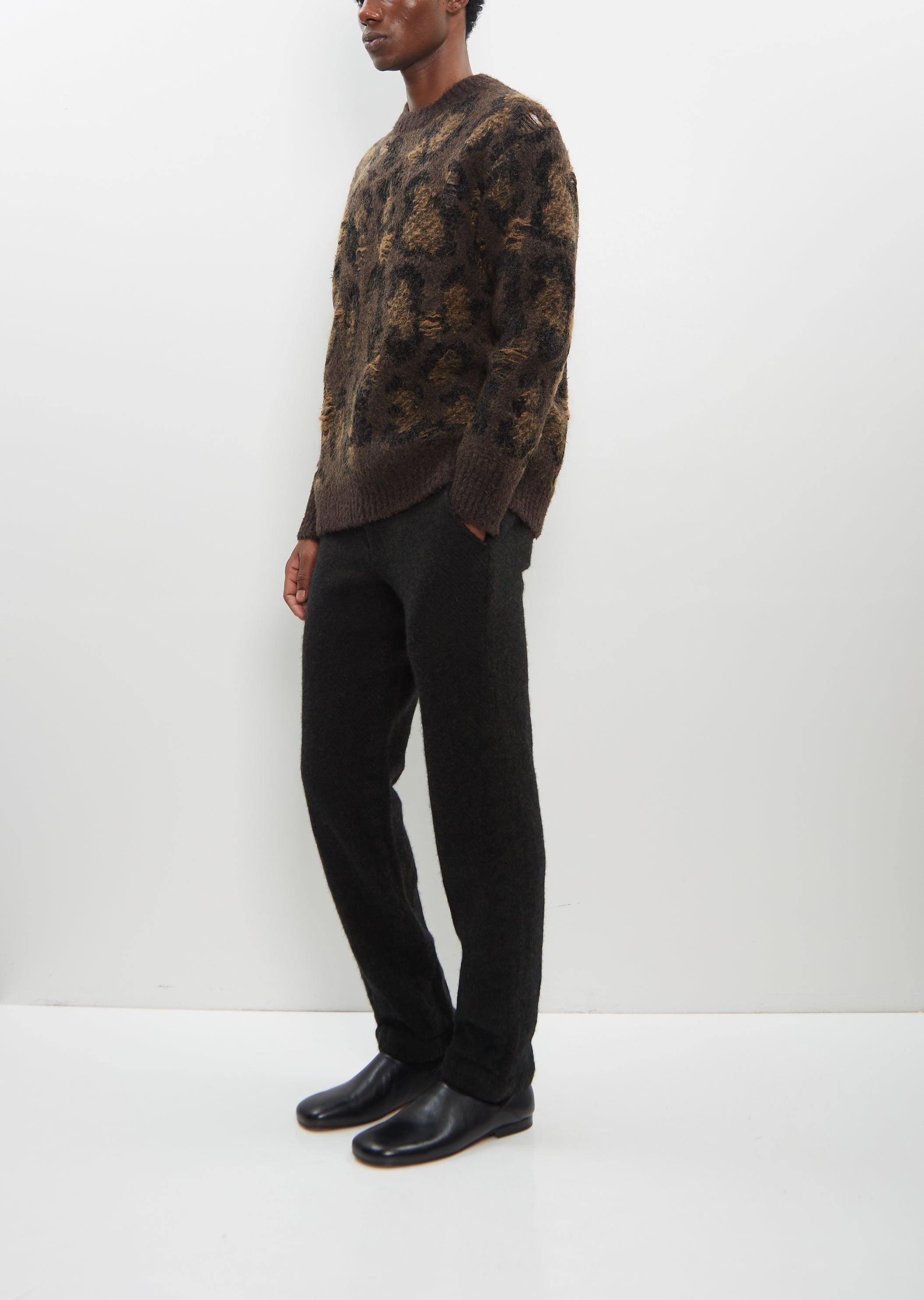 Leopard Jacquard Sweater – La Garçonne