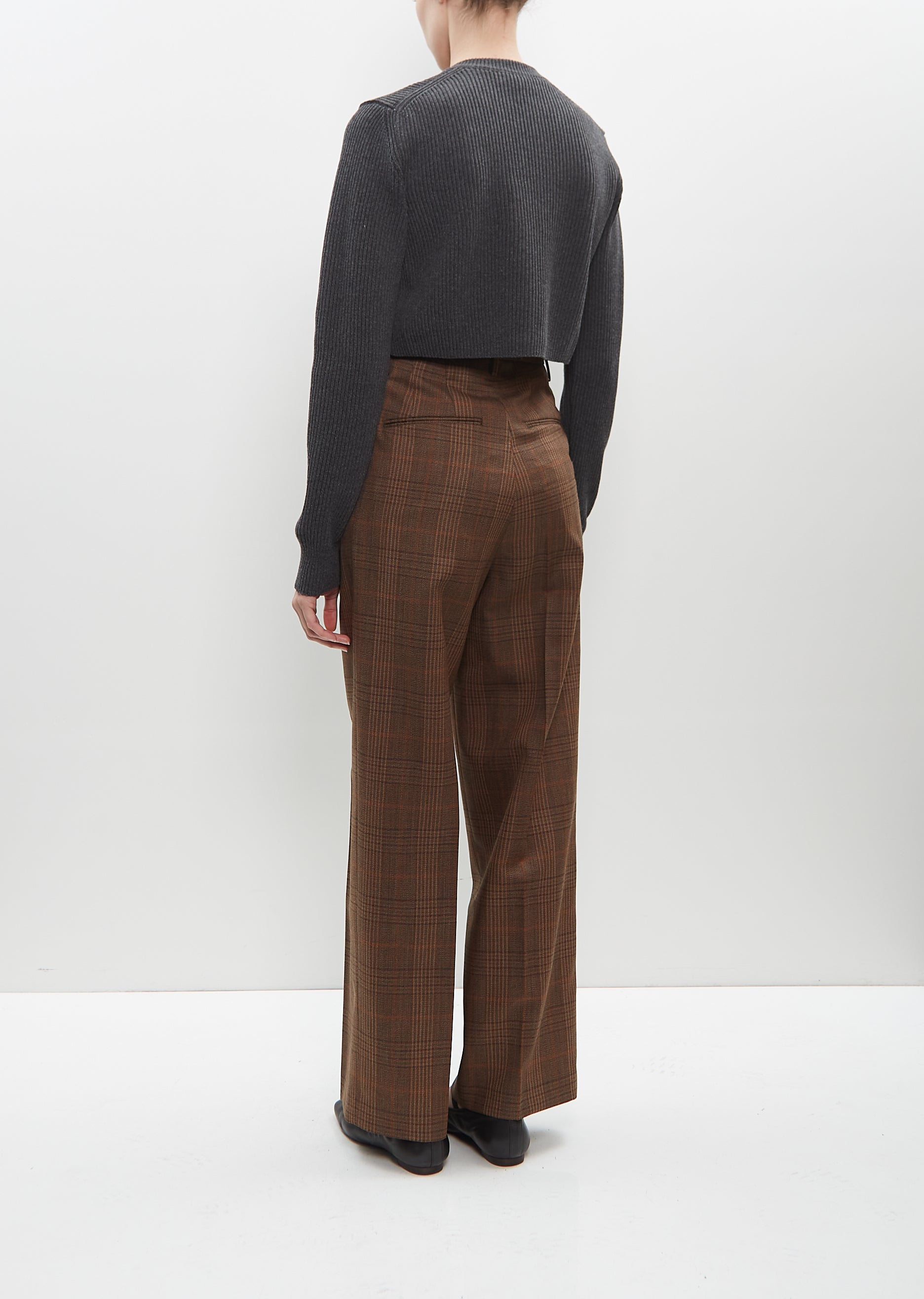 Super Fine Wool Rib Knit Zip Short Cardigan – La Garçonne