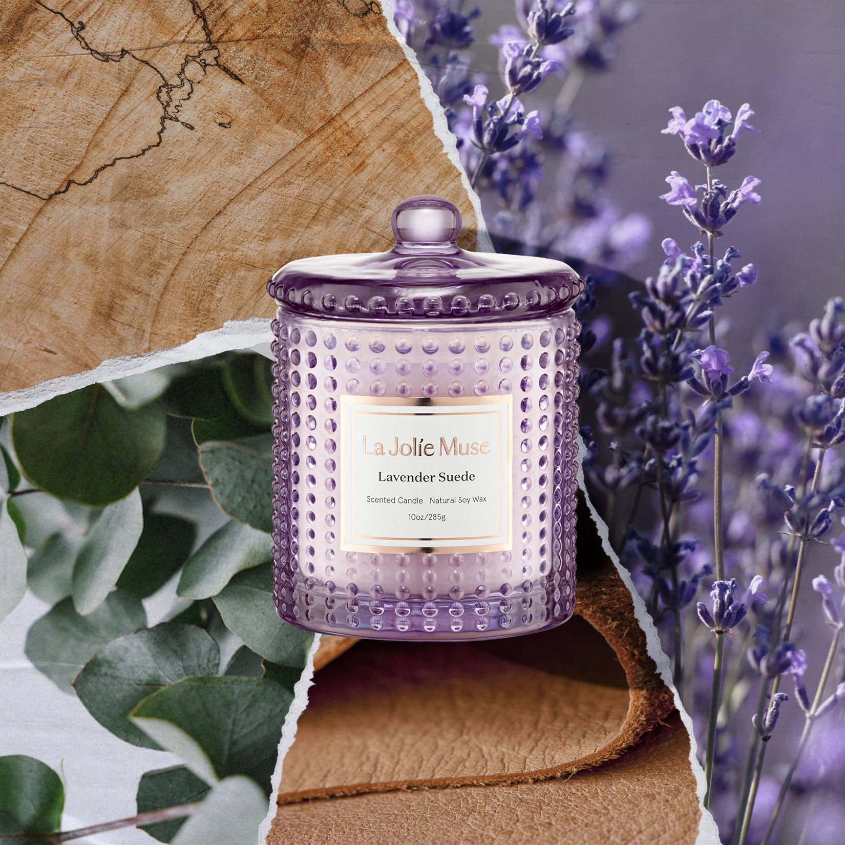 Marvella - Lavender Suede 10oz Candle – LA JOLIE MUSE