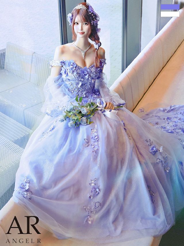 Angel R/エンジェルアール】レース オフショルダー 長袖 バタフライ