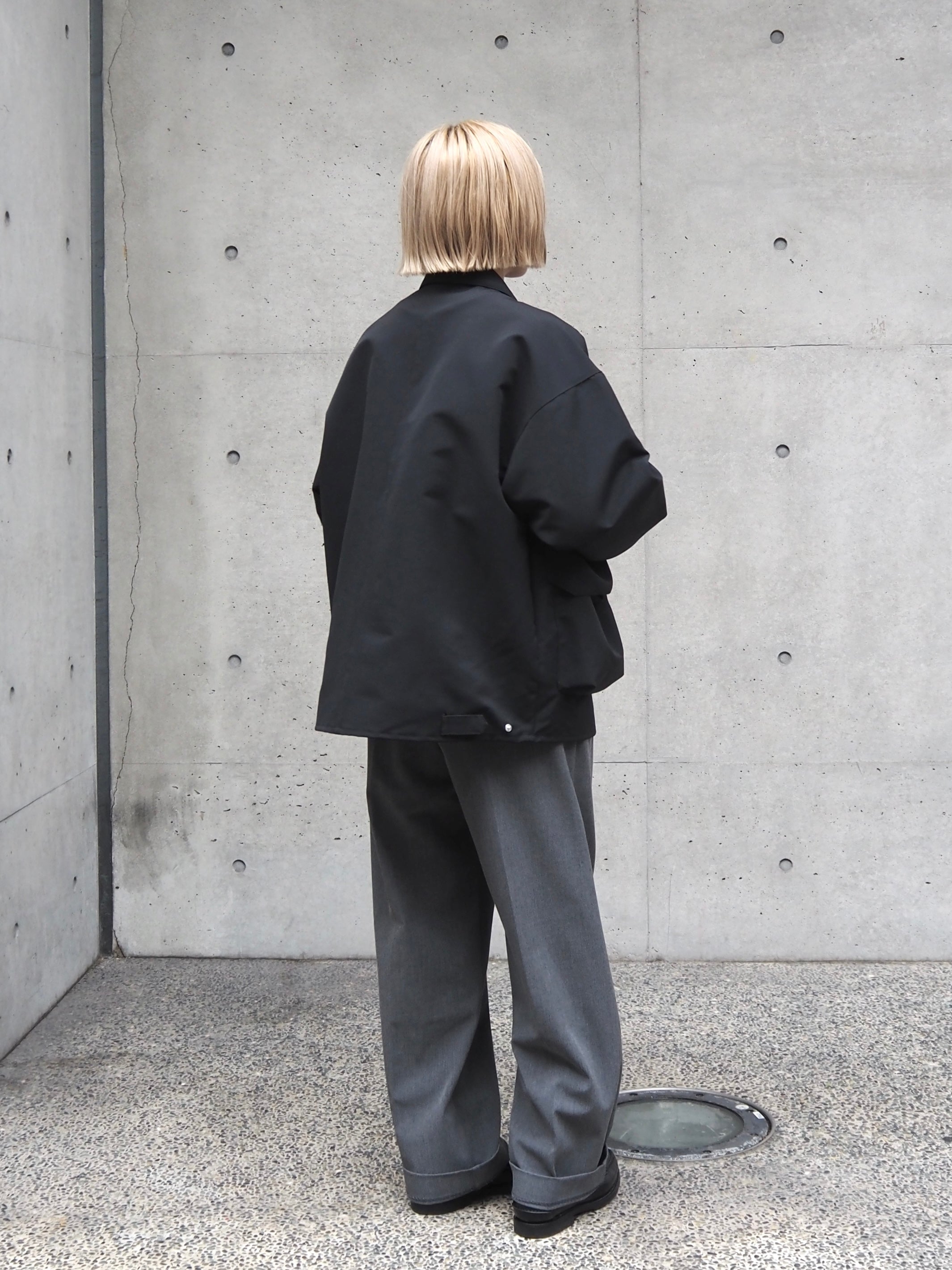 high waist straight twill pants – LA PEAU DE GEM