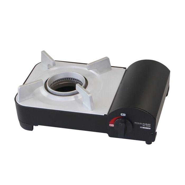 ニチネン カセットコンロ マイコンロ・チコブラック KC-343A 防寒