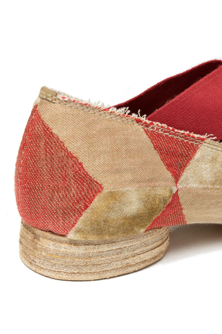 UMA WANG | BALLET SHOES RHOMBUS TAN/RED | L'ARMOIRE