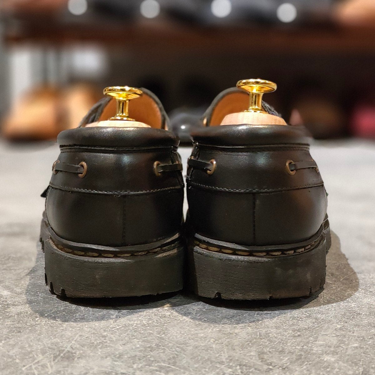極美品 【Paraboot】パラブーツ シメイ Uチップ カーフ ブラック
