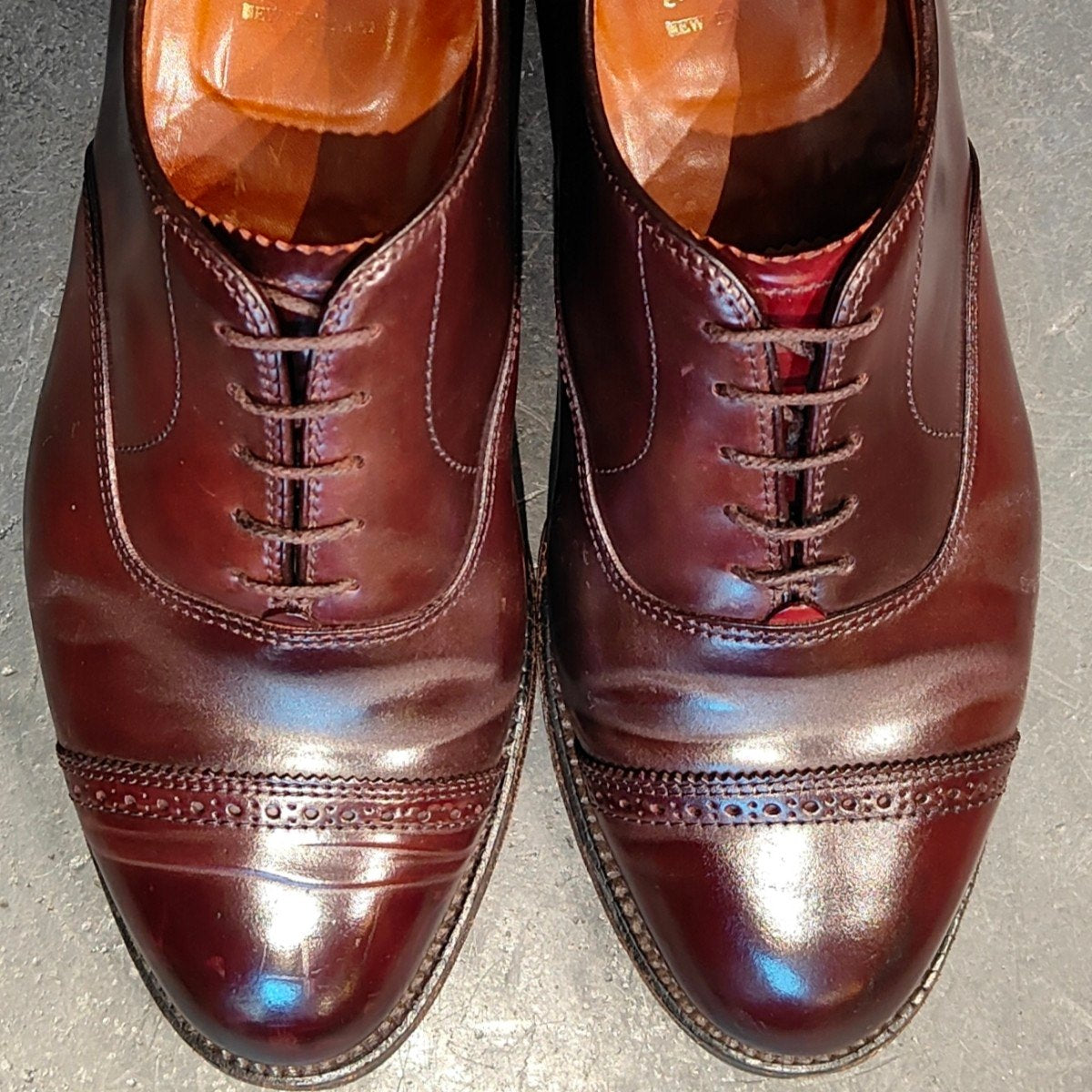 美品 【ALDEN】オールデン 9015 パンチドキャップトゥオックスフォード