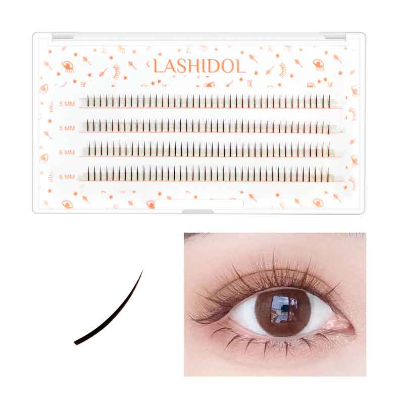 LASHIDOL 部分つけまつ毛 マツエク 束 大容量 160束入 5-6 mm(ミモザ