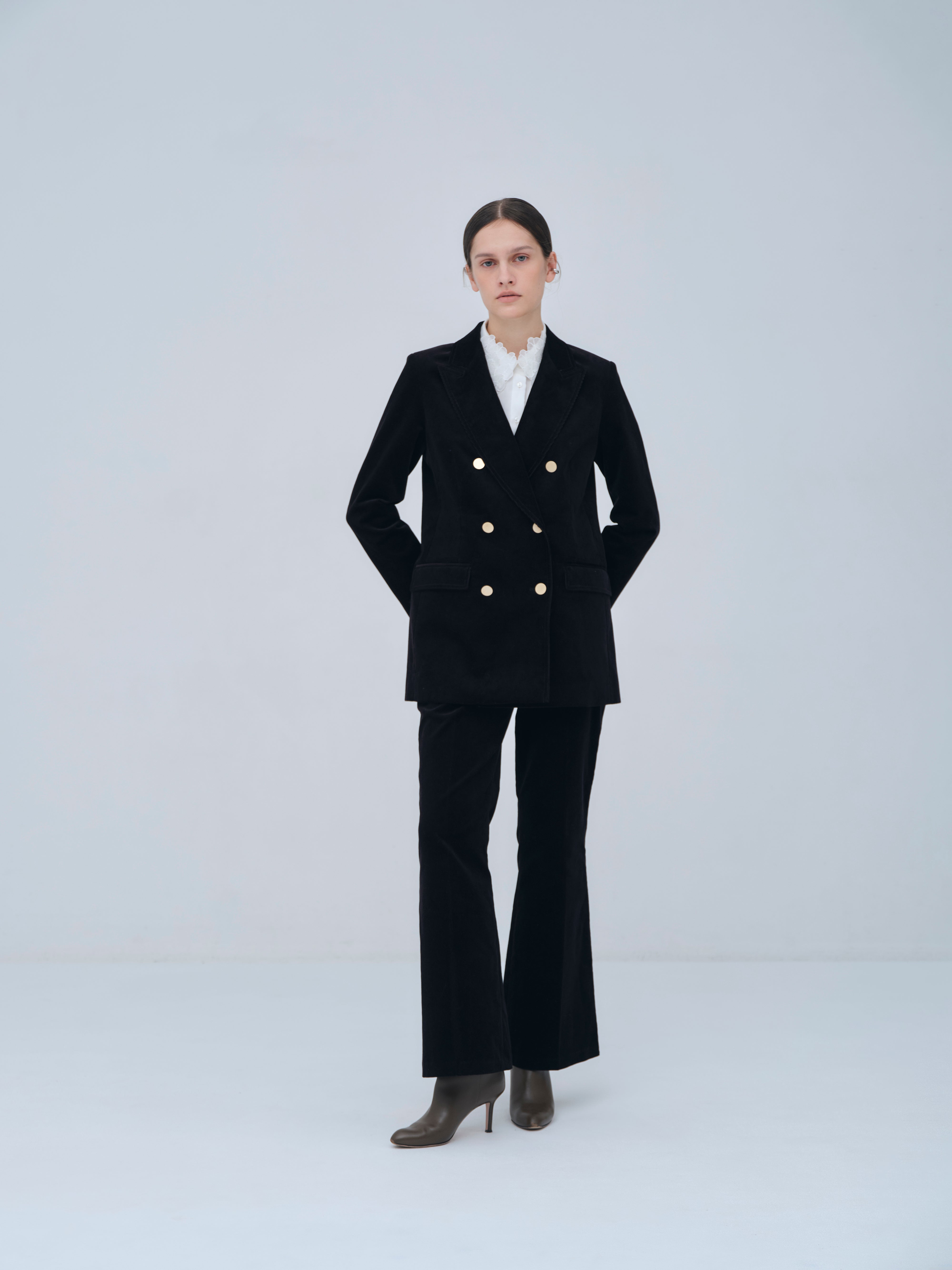 Double-breasted Corduroy Jacket – L'AUBE BLANC