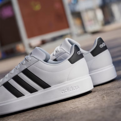 adidas グランド コート2.0 シューズ ホワイト×ブラック GW9214