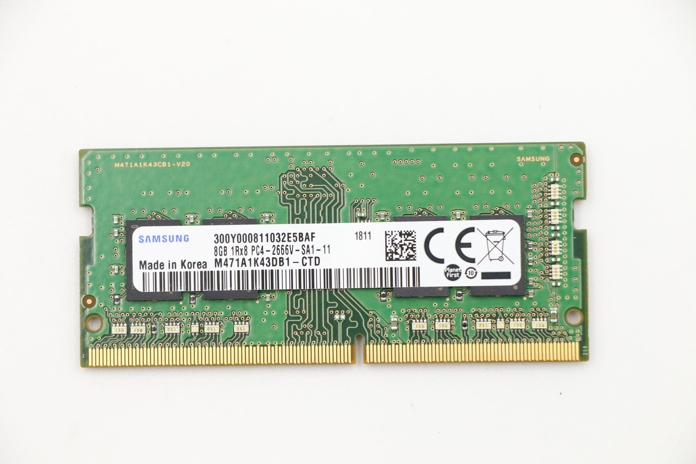 Lenovo 8GB DDR4 2666MHz SoDIMM Memory by Samsung - SM30E51337