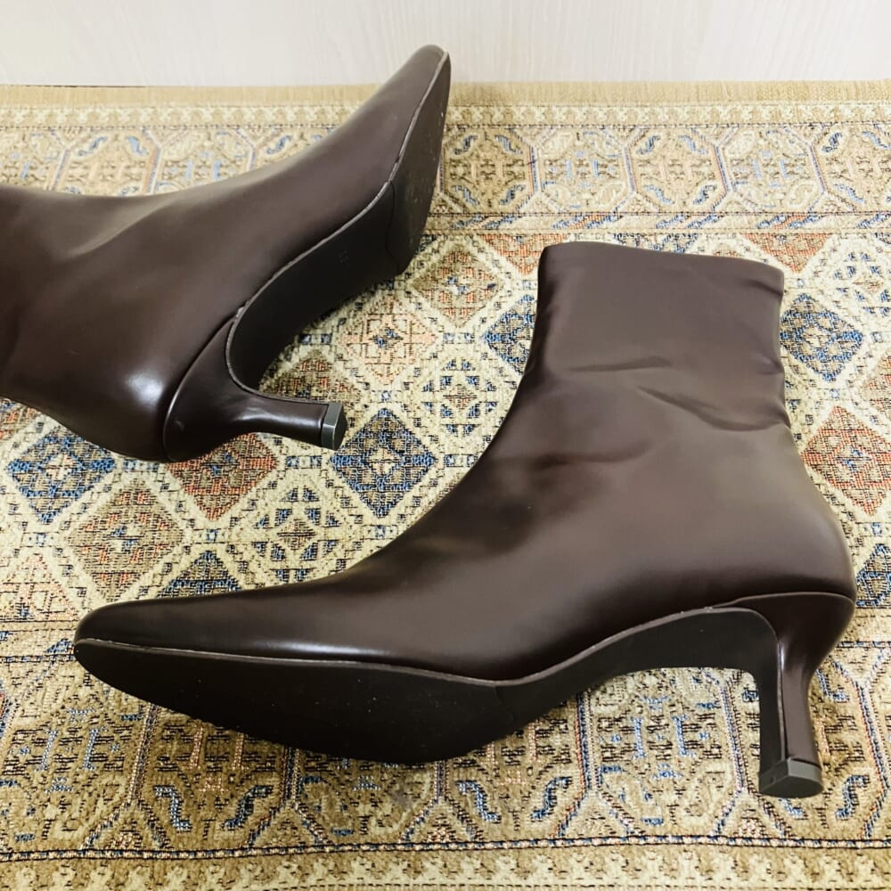 LE TALON】6cmフレンチスクエアフィットショートブーツが仕事にも