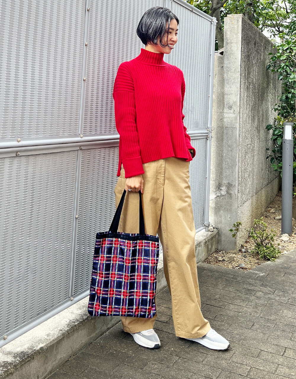 新作・レスポートサック×LEEマルシェの限定トート】シックなタータン