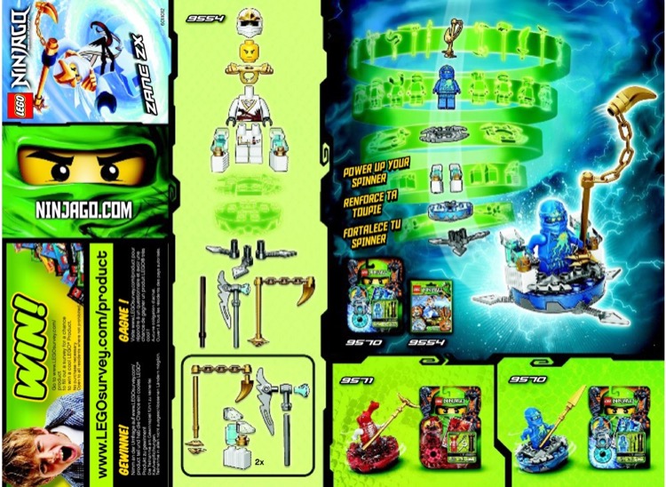 LEGO Instructions for set 9554 Zane ZX, Ninjago - Booster pack